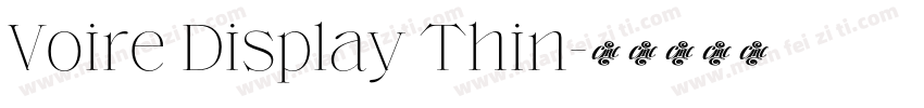 Voire Display Thin字体转换